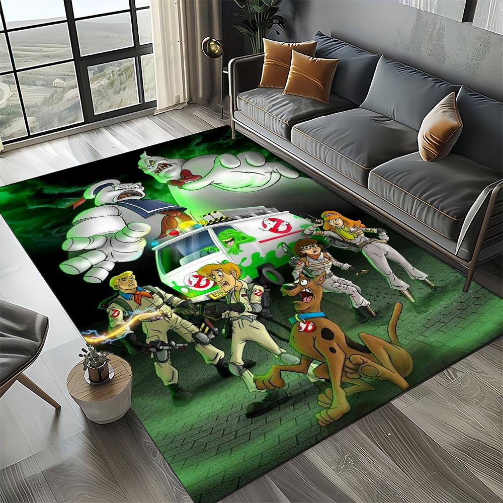 3D G-Ghostbusters 27 Style New Horror Movie Cartoon Carpet Rug for Living Room Bedroom Home Sofa Decoration,Non-slip Floor Mat