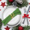 Yousheng Christmas Napkin Rings Alloy Snowflake Elk Tree Napkin Holders Decorative Napkin Rings for Holiday Dining Table Decoration