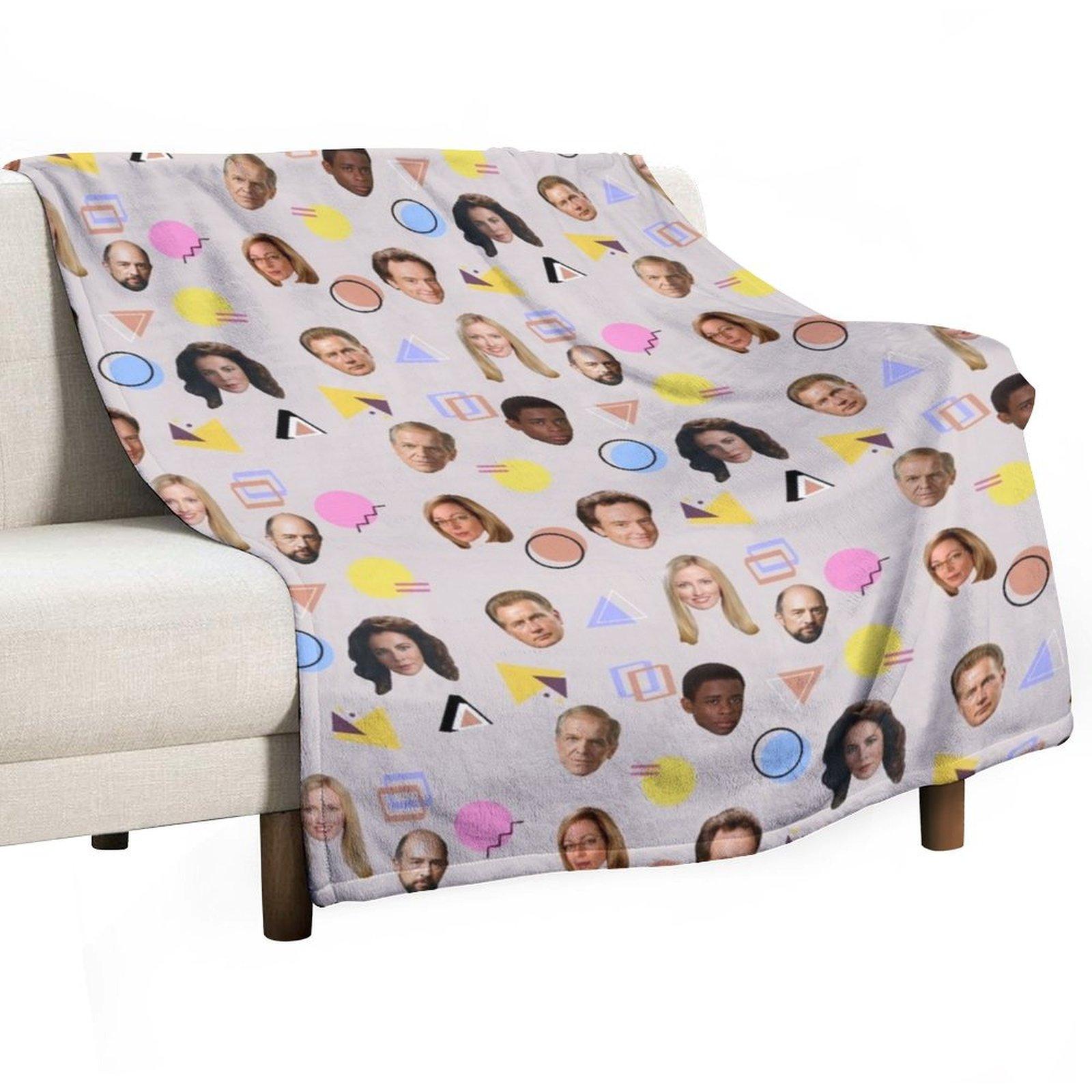 the west wing pattern Throw Blanket anime Sofa Blankets For Sofas For Baby Blankets 30x40in