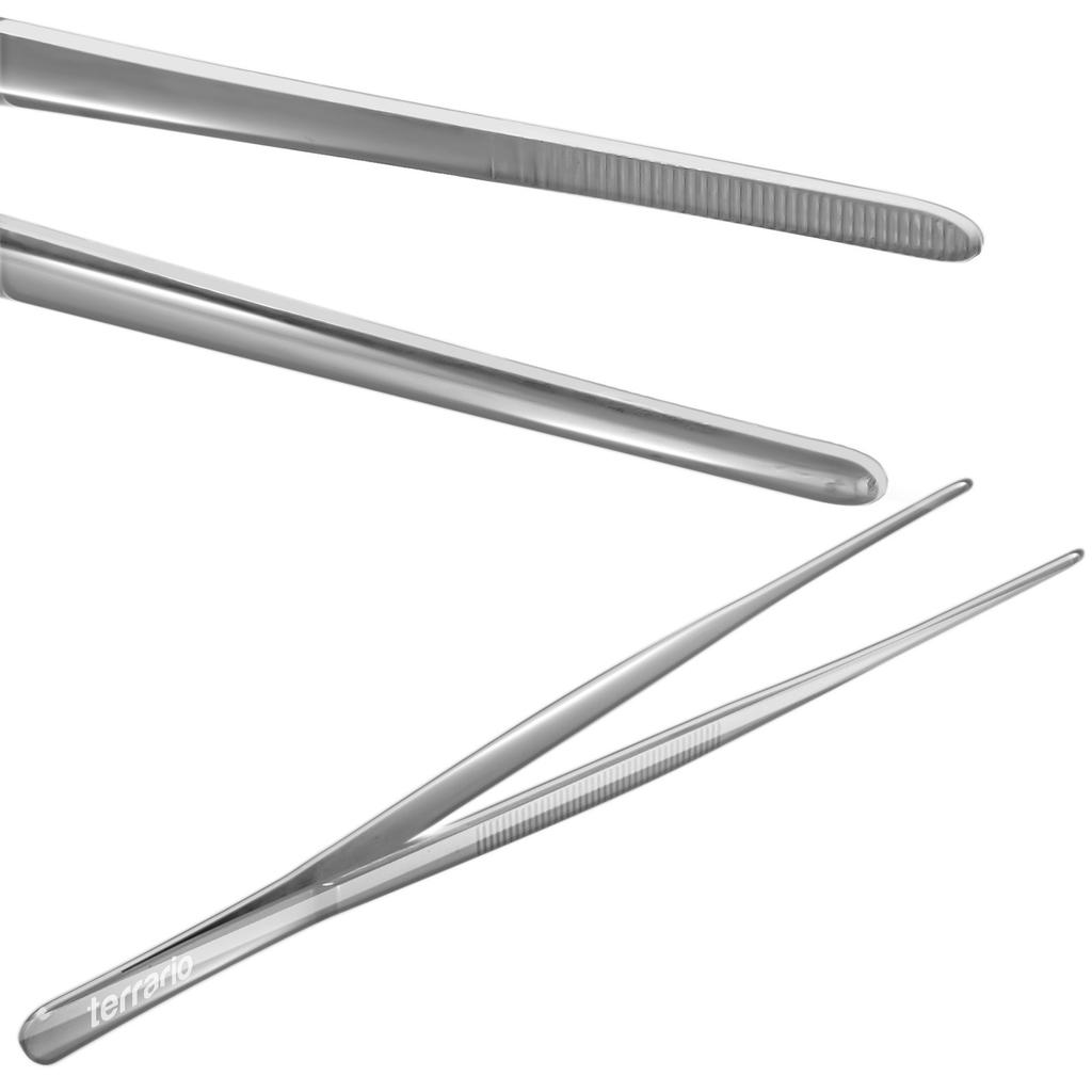 Long Terrarium Tweezers Straight For Feeding Reptiles Amphibians 30cm