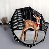 1pc Winter Deer Automatic Folding Umbrella   Compact 8 Rib Design, Durable Iron Frame for Travel, Outdoor,  a0920075