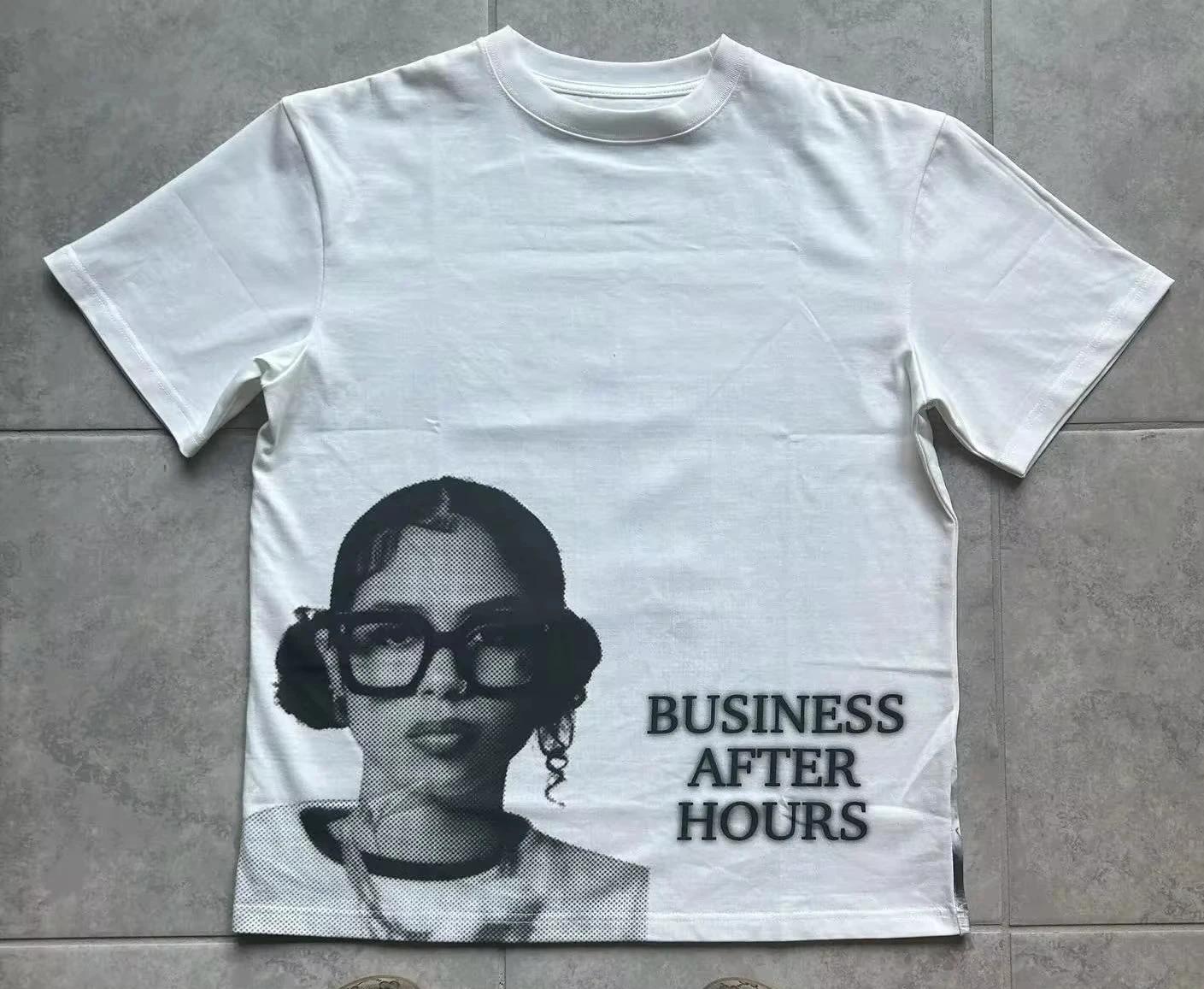 

Europe and America Hip Hop character Printed Oversized T-Shirt Mens and Womens Retro Tshirt Street Casual Y2k Short Sleeved Tops 4XL