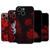 Rote Spinnenlilie Blume der Hölle Handyhülle für 17 Pro Max für iPhone 14 16 Pro Max 12 15 11 13 Pro Xr X Xs 8 7 Plus Rückabdeckung