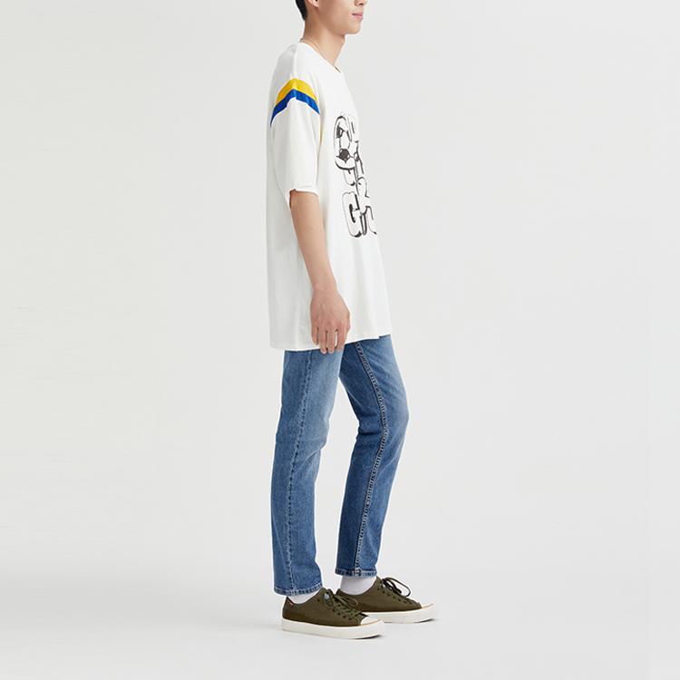 Levis Cartoon Character Print Drop Shoulder T-Shirt Men T-Shirts White 23895-0003