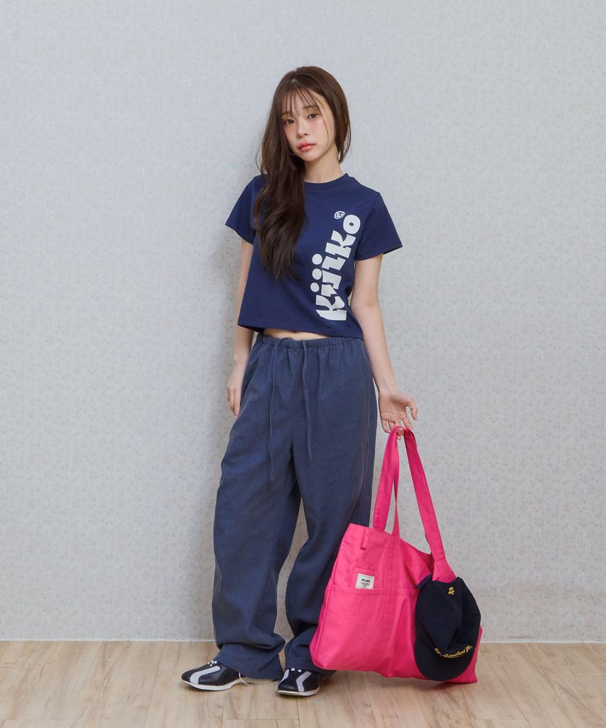 Kijiko Ke906. Angled Pocket Utility Tote Hot Pink