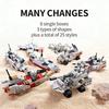 1000+Pcs Navy War Chariot Ship Army Boat Plane Model Warships Building Blocks City Children Toys for Boy