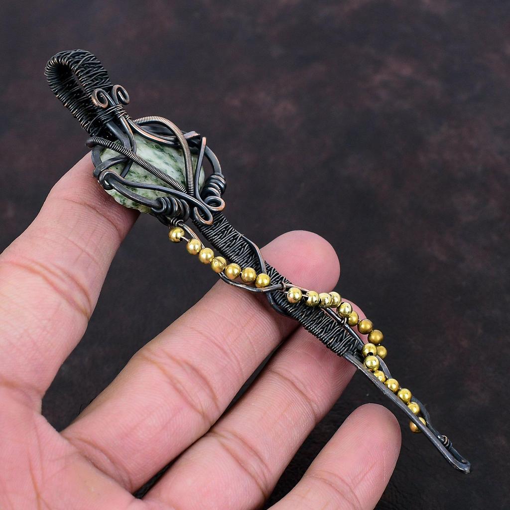 Tree Agate Pendant Copper Wire Wrapped Pendant Handmade Jewelry Genuine Gemstone Pendant Key Pendant Tree Agate Copper Jewelry Gift For Her