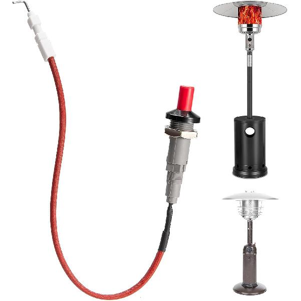 Запасные части для уличного обогревателя, Пьезоподжиг с кабелем, Подходит для большинства уличных напольных круглых пропановых обогревателей и мини-газовых обогревателей для стола