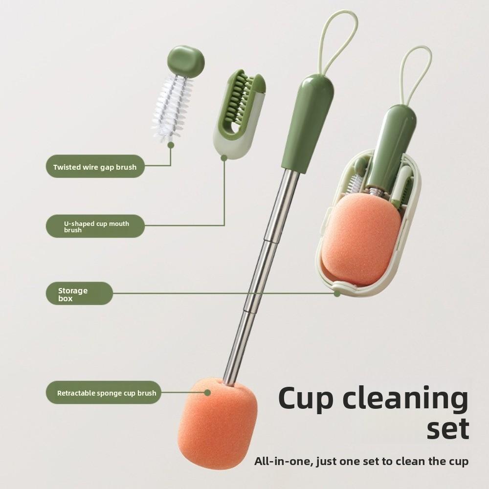 Portable Cup Cleaning Brush Foldable Wine Brush Space Saving Cup Scrubber  Office Use