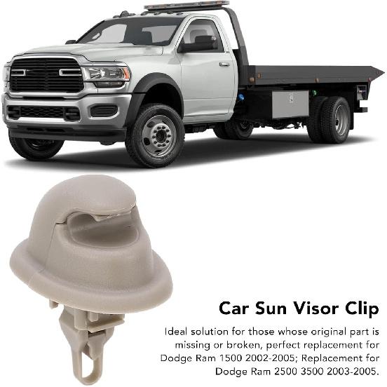 Car Sun Visor Hook Clip, Sun Visor Retainer Clip 1DC48TL2AA Car Sun Visor Hook Replacement for 1500 2500 3500