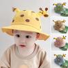 Cartoon Giraffe Baby Fisherman Cap Cute Deer Bucket Hat for Toddler Boy Girl Summer Soft Cotton Kids Sun Visor Hats