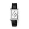 Leomteun Women'S Classic Leather Band Watch Heron Silver Black Band