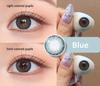 Color Contact Lenses 1 Pair for European Blend Effect Green and Purple and Gray Eyes 14.5mm Yearly Use Soft Lens