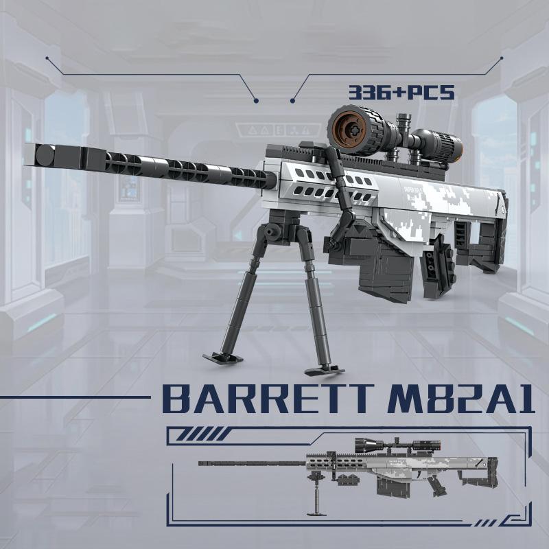 Rifle de Francotirador Militar M82A1 Barrett Modelo de Arma Bloques de Construcción MOC Ensamblaje AWM TAC-50 PGM Rifle de Francotirador Juguetes Para Niño Adulto Regalos