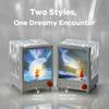 Aurora Box Projector Night Light Bluetooth Ambient Light With White Noise Stepless Dimming Beside Lamp For Bedroom Decor