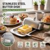 Stainless Steelbutterdish With Lid Butter Keeper Butter Storage Container Food Grade Butter Box For Kitchen Counter Refrigerator