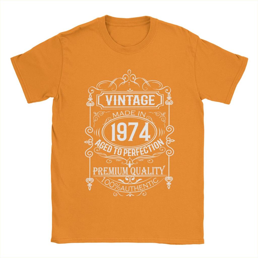Vintage 1974 Limited Edition Made In 1974 T Shirt for Men 100% Cotton Vintage T-Shirts 50 Years Old Tee Shirt Tops Plus Size
