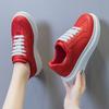 Platform women's casual shoes autumn new front lace-up sports casual shoes round head fashion solid color board shoes women