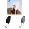 Women Knitted Warm Winter Hat With Bow For Outdoor Sports And Commuting