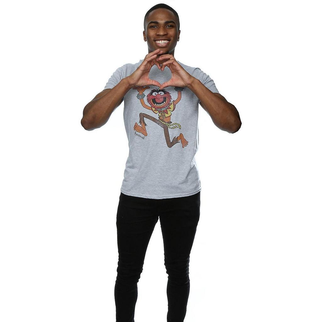 The Muppets Erkek Klasik Hayvan Heather Tişört