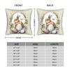 Spring Easter Bunny Eggs Square Pillow Covers Polyester Home Cushion Case Cute Decorative Pillow Cover 40*40