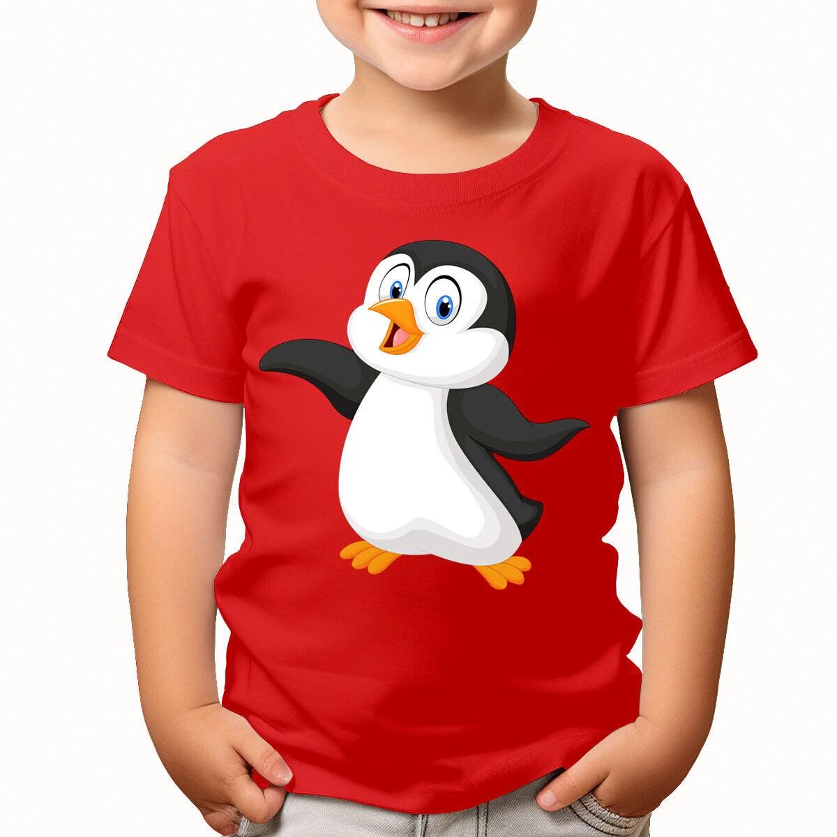 Penguin Cute Bird Cartoon Animal Lovers Gift Funny Boys Girls Kids T-Shirts #BAL S