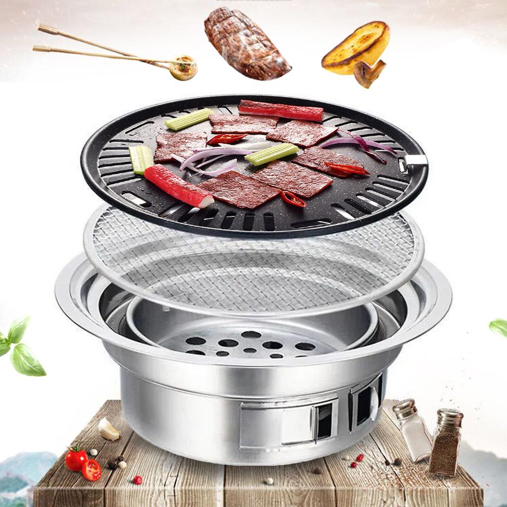 40x23.5x13.5cm Korean Style Table Charcoal Portable BBQ Grill Camping Outdoor AU