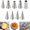 Ugelli per Sac à Poche in Acciaio Inossidabile 304 Set da 9 Pezzi, Ugelli Tondi per Macaron, Kit di Strumenti per Decorare Torte con Ugello Scrittura