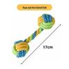 Pet Interactive Cotton Rope Teething Ball with Double Pull Knot for Dogs