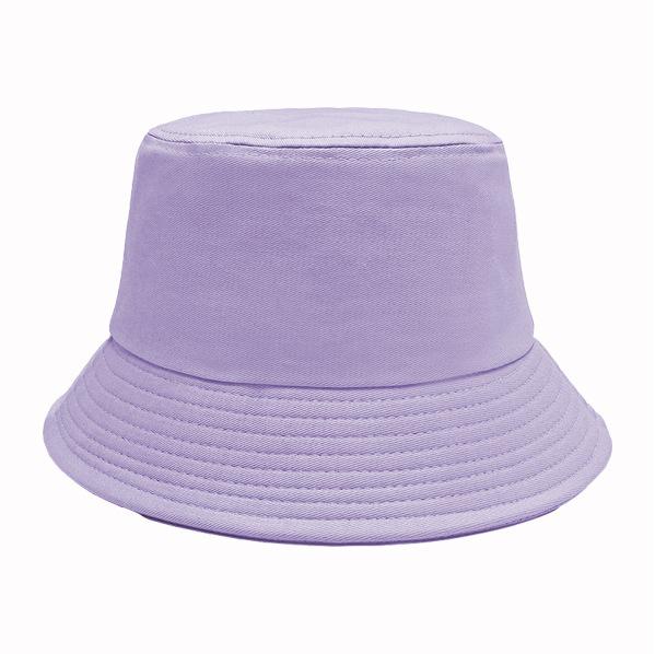 Cotton Solid Bucket Hat | Summer Sun Protection & Breathable Round Crown