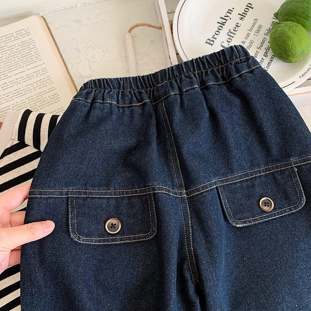 Calças Jeans Casuais para Meninos Coreanos Outono 2025 - Calças de Moda Versáteis para Crianças