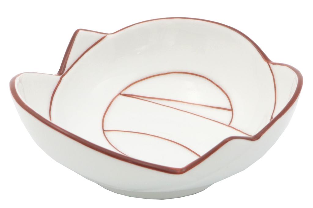 24to3 Nishitomi Ceramics Arita Ware Plate, Densei Kiln, Musubi (Knot) Small Bowl, Approx. 12cm Diameter, Perfect for New Year's, Made in Japan