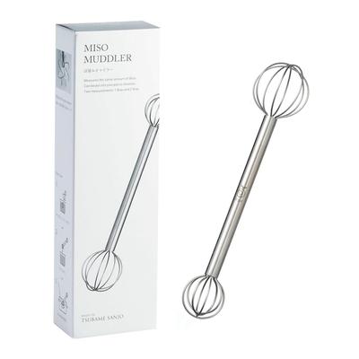 Oaks Leye [Made In Japan, Authentic Product] Measuring Miso Stirrer, Gift Box Included. The Large and Small Round Tips Twist To Measure the