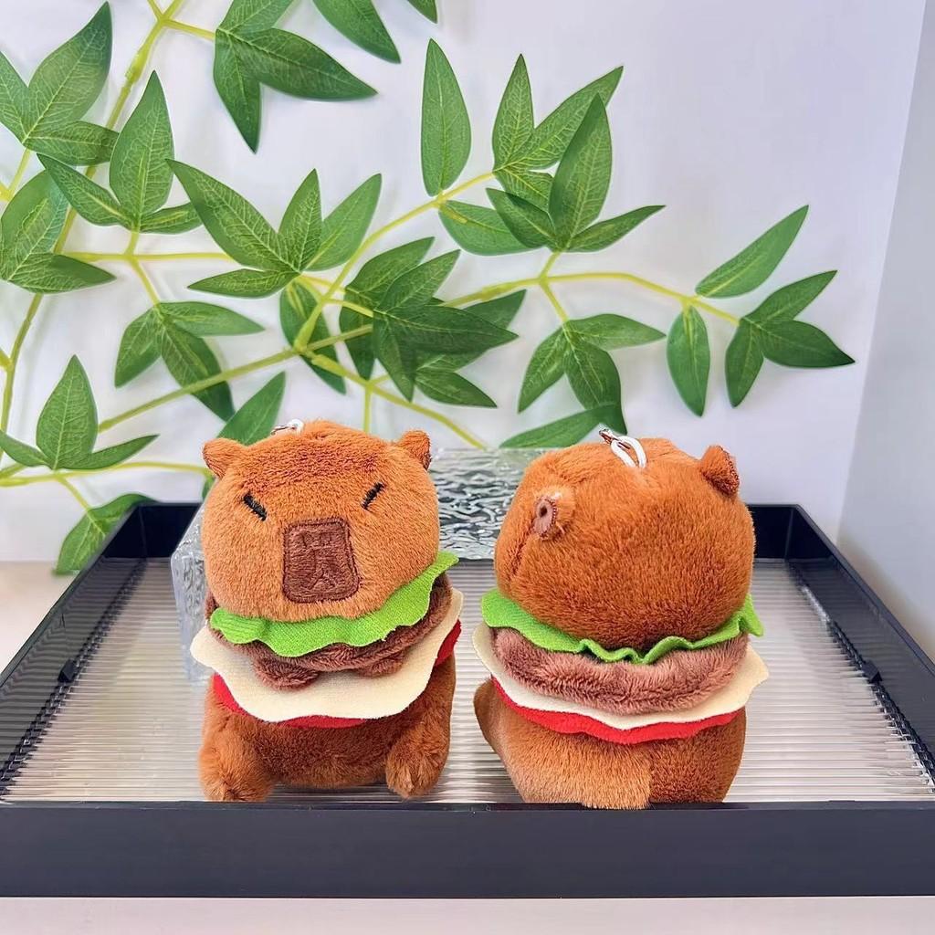 Fun Plush Capybara Keychain Colorful Animal Design Perfect For Kids Room Or Bag Decoration