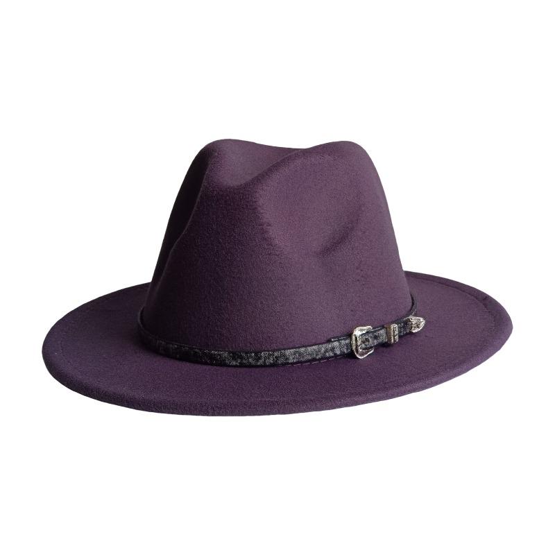 Neuer Fedora Hut Herren Winterhut Damen Echter Leder Rand Klassisch Bunt Hochzeit Kirche Gorras Para Hombres Kappe 55 -58cm black