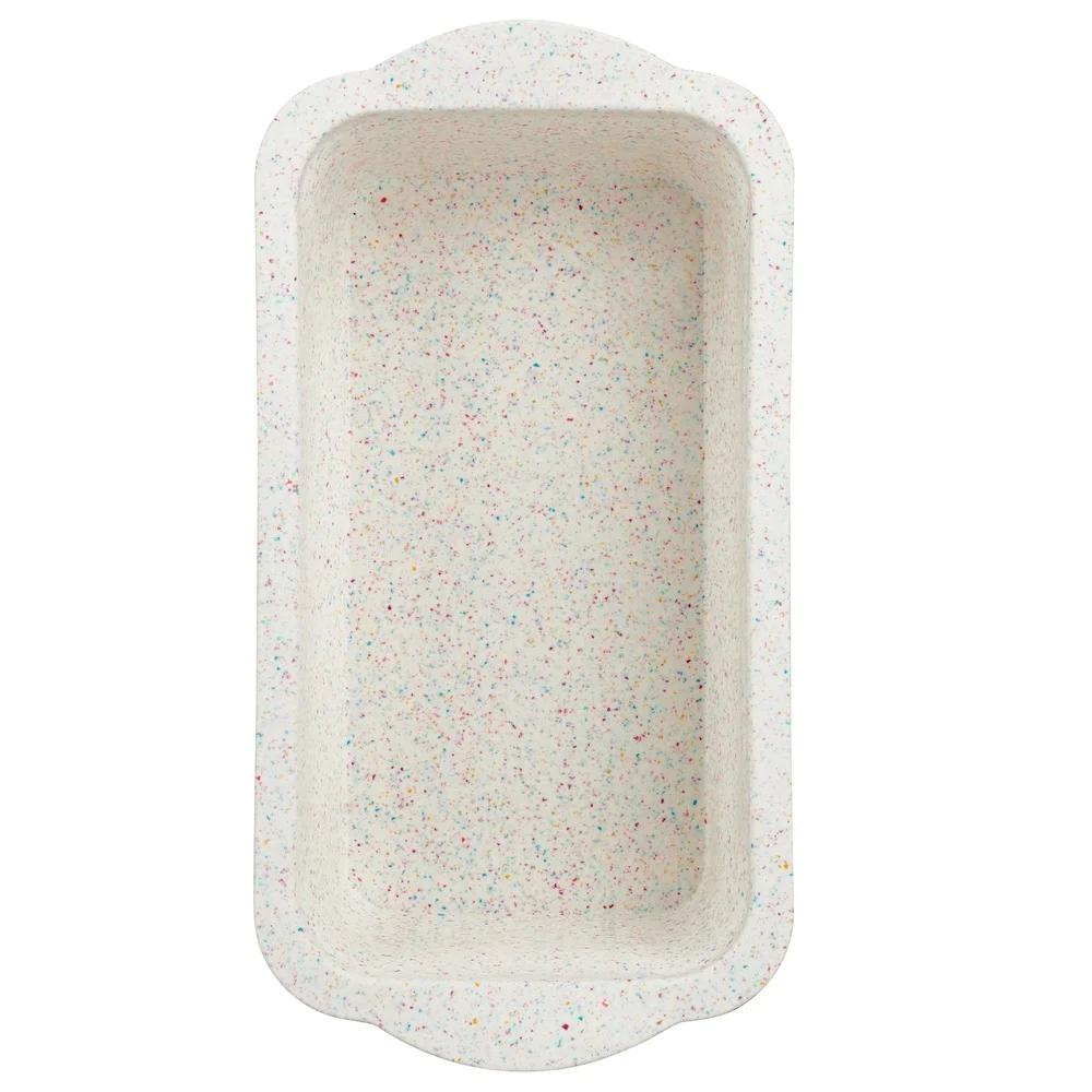 Silicone Loaf Pan Rainbow Granite 8.5 x 4.5 inch Dishwasher Safe Easy Release