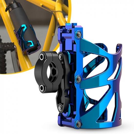 Blue Motorcycle Handlebar Cup Mount Holder Drink Water Bottle Adjustable New