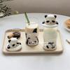 Kreativer Panda Becher Bambus Niedlicher Glasbecher Tee Milch Saft Kaffeetasse Trinkgeschirr Wasserbecher Trinkgeschirr Kreatives Geschenk Heimdeko