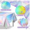 Purple Laser Tablecloth Glitter Birthday Decoration Wedding Party Pink Aluminum Film Large Tablecover Baby Shower Party Supplies 5