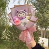 Bambole Gatto Kawaii Hello Kitty con Fiori Artificiali Bouquet Creativo Regali di Natale San Valentino Compleanno Laurea