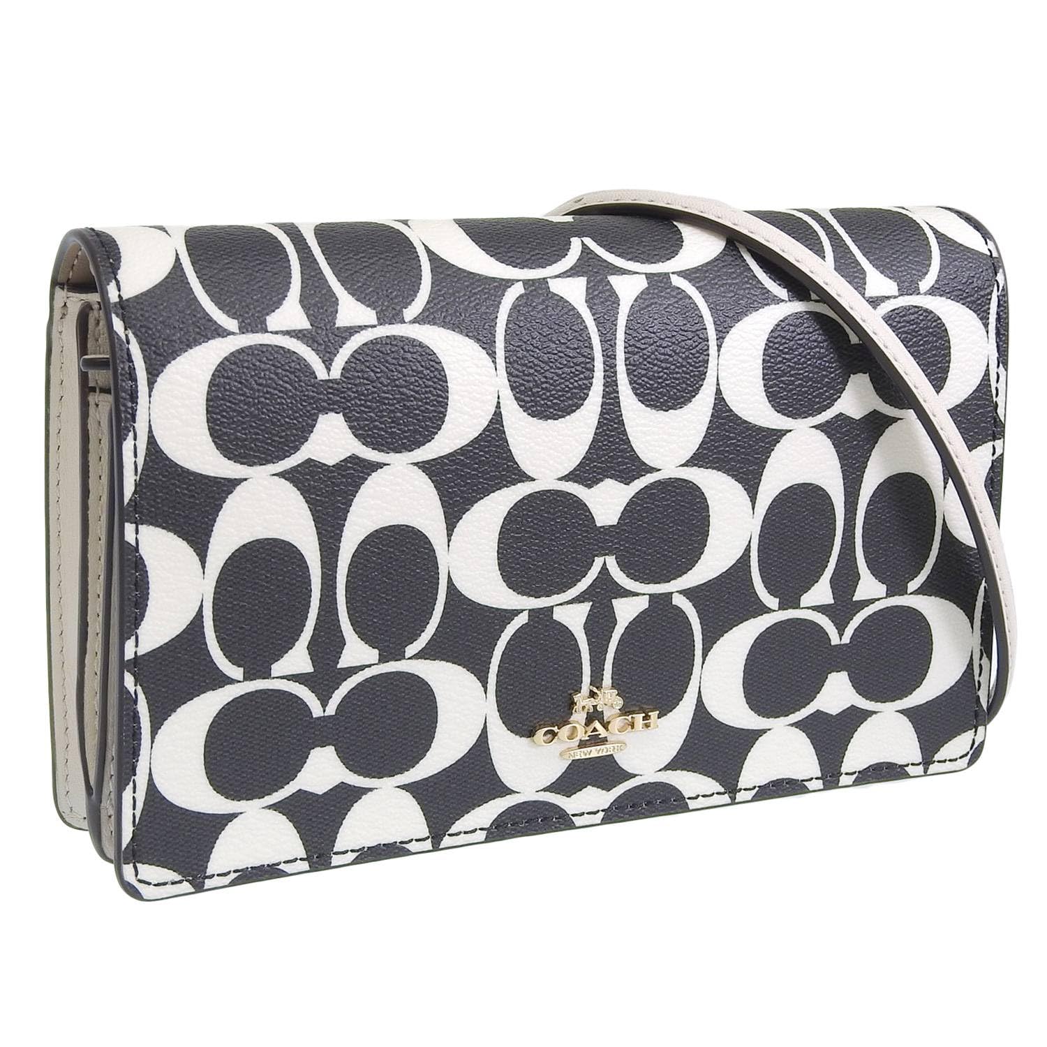 

Bag Long Wallet Shoulder Wallet Outlet Brand Black Multi BW SG ANNA FLDOVR C0967IMA47 [Coach] Women s [Item]