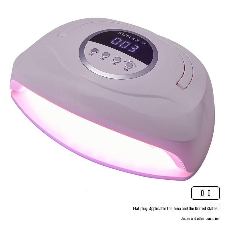 380W High Power UV Nail Lamp with Handle - Quick Dry & Red Light Phototherapy