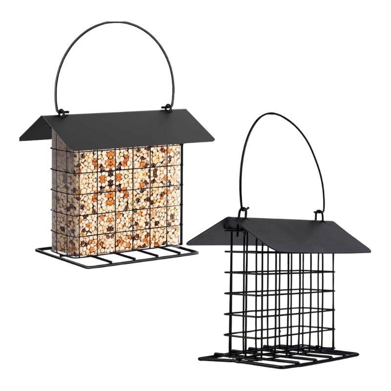 Rural Iron Bird Feeder Station Wildbird Shelter Place With Easy Refill Feature Ideal For Wild Bird Enthusiasts