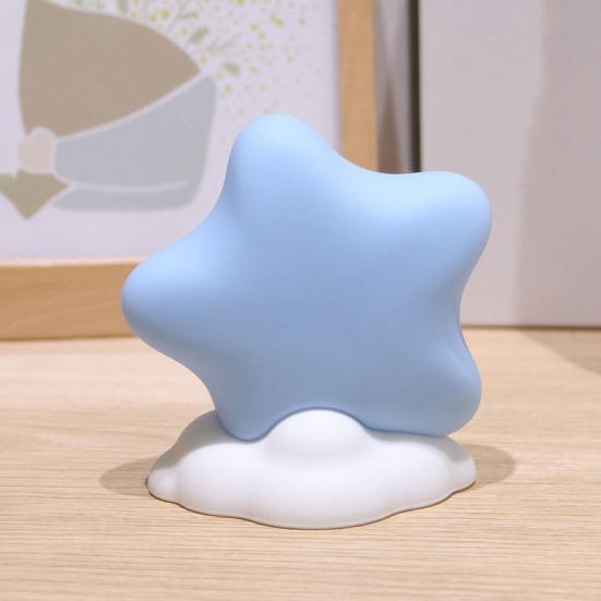 Moon Star Night Light for Kids, Silicone Soft Glow LED Lamp for Bedroom, Cute Cloud Moon Decor for Nursery