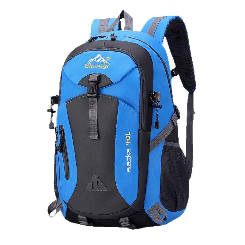 Large Capacity Unisex Outdoor Hiking Backpack with Breathable Back Pad and Dual Support for Fitness.