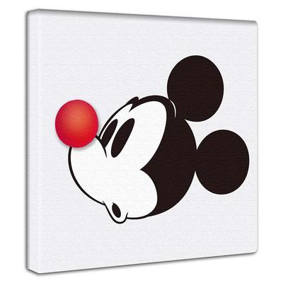 Disney Mickey Mouse Art 30cm X Made In Stylish Simple White Fabric Character Perfect for Interior Living Room Panel, 30cm, Japan, Poster, Panel,