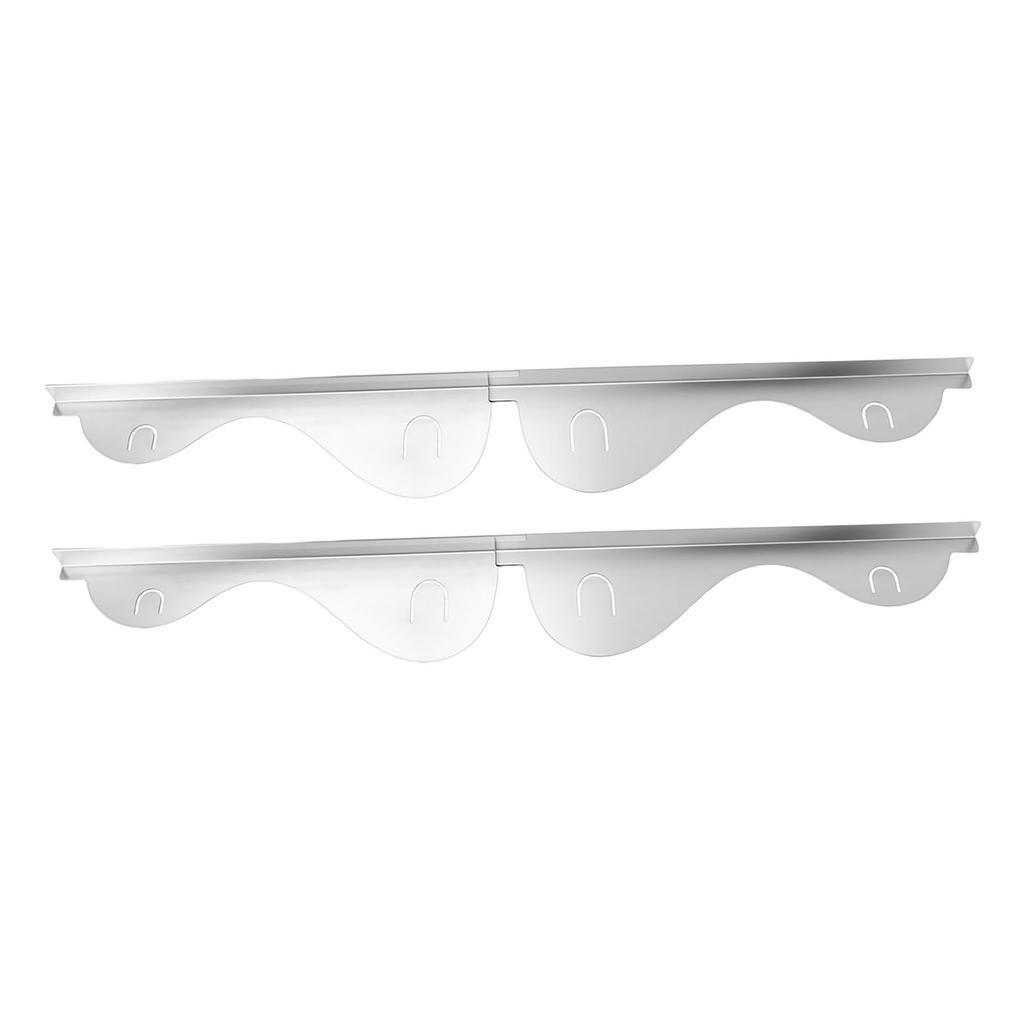 Stainless Steel Stove Counter Gaps Cover Adjustable 35 to 69.5cm Stove Gaps Guards Range Trim Kit for Kitchen Silver