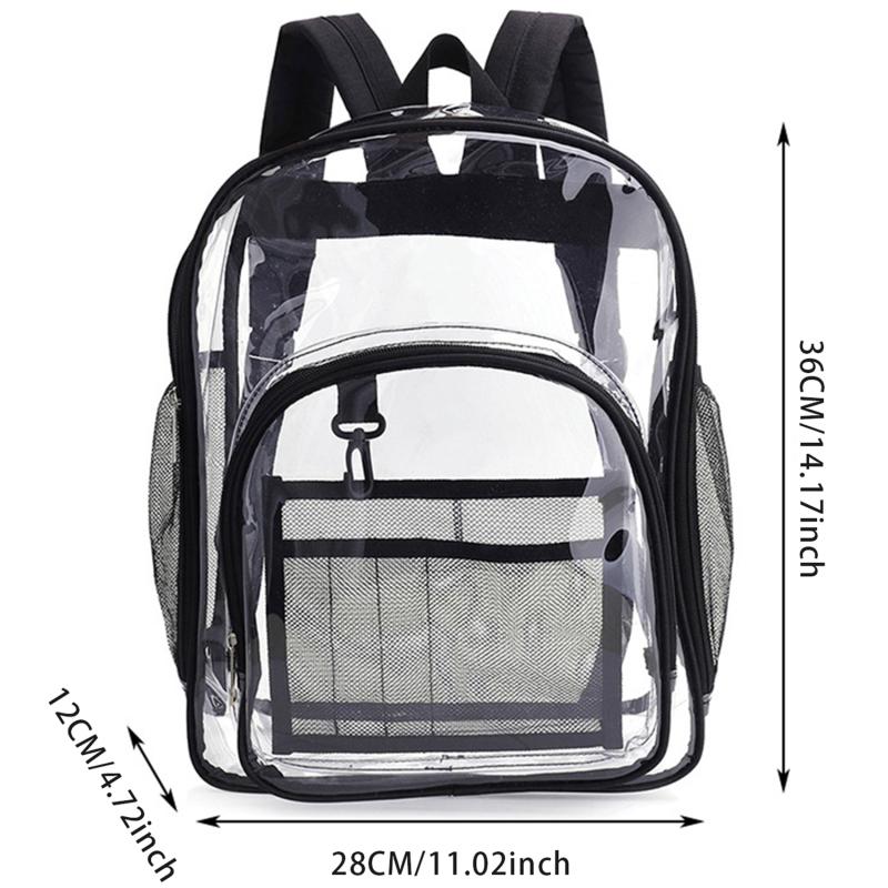 Transparent Backpack Waterproof PVC Storage Bag Large Capacity Student Backpack