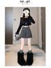 2024 Wool High-Waisted Wide-Leg Shorts for Women - Autumn/Winter Sequin Casual Pants with Boots