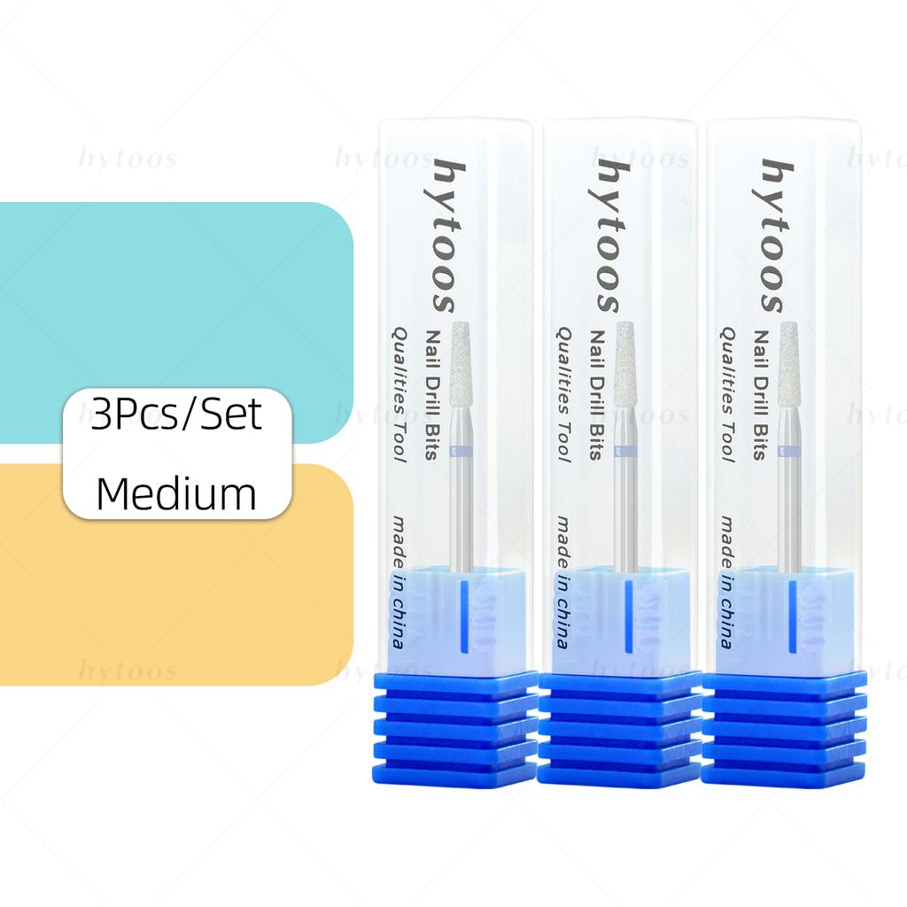 HYTOOS 2mm Tapered Diamond Nail Bit 3/32'' Cuticle Cleaner Under Nail Dead Skin Remover Safety Professional Manicure